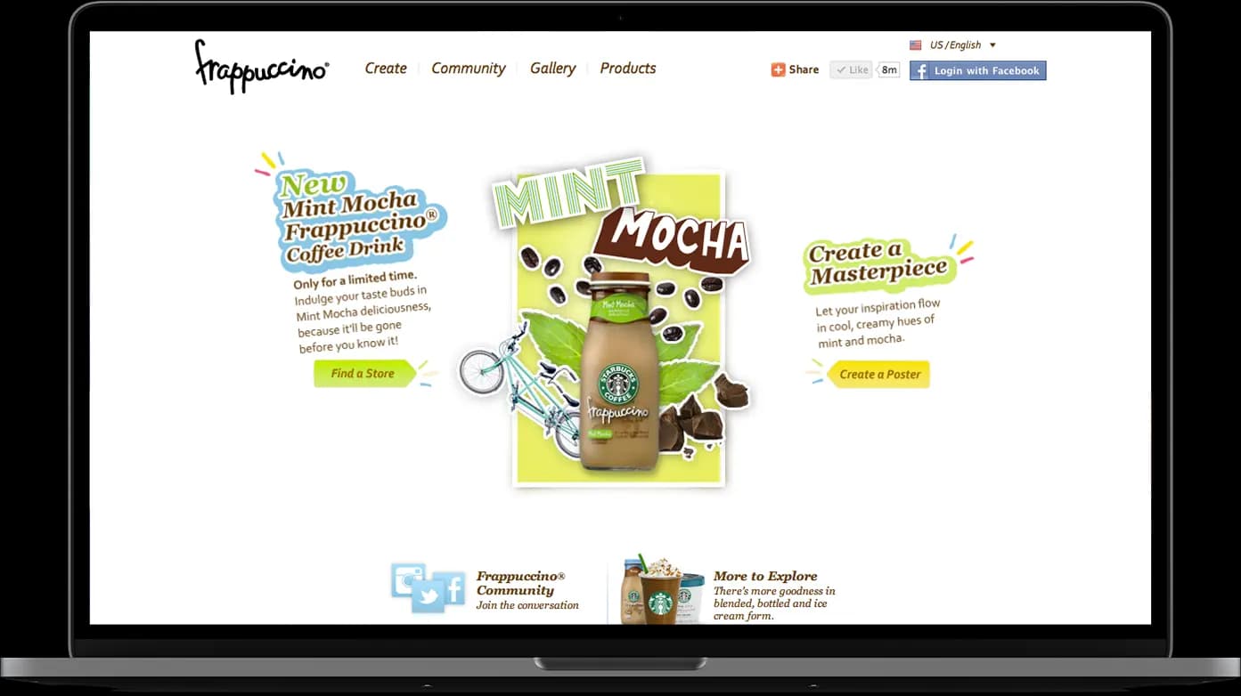 Starbucks Frappuccino Website