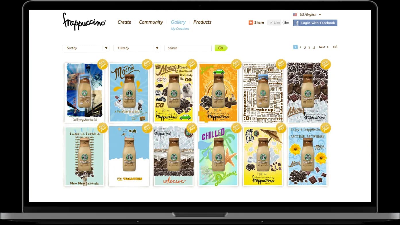 Starbucks Frappuccino Website