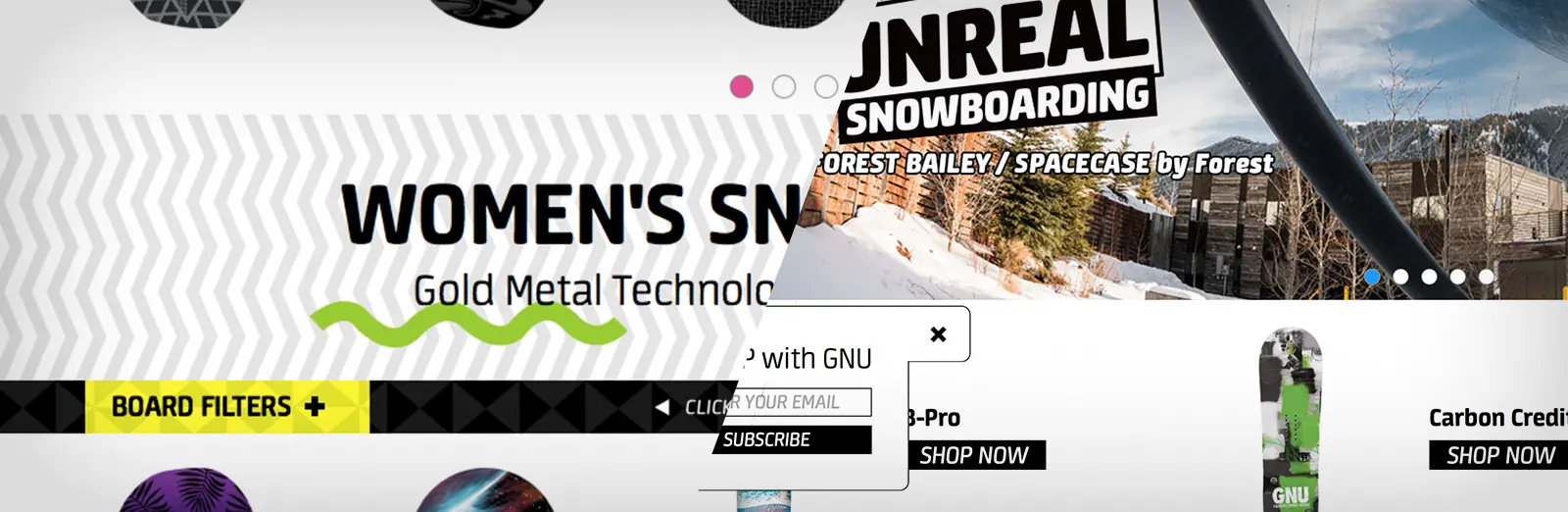 GNU Snowboards: Responsive E-commerce Website project screenshot