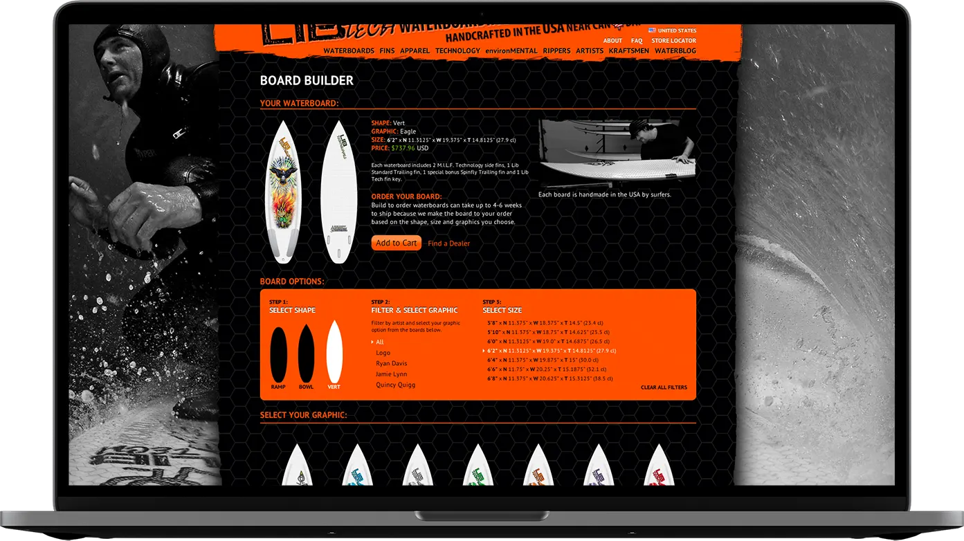 Lib Tech Surfboard Builder
