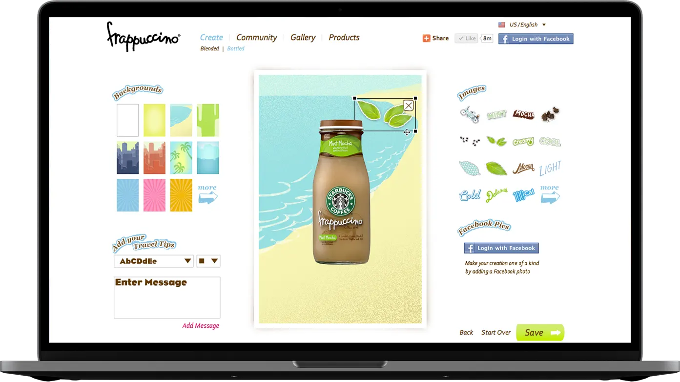 Starbucks Frappuccino Website